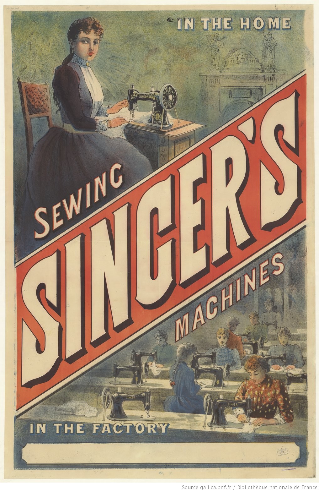 Singer Nähmaschinen in Heim und Fabrik